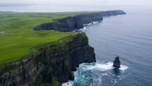 live and work in Ireland | Irish cliff along the ocean