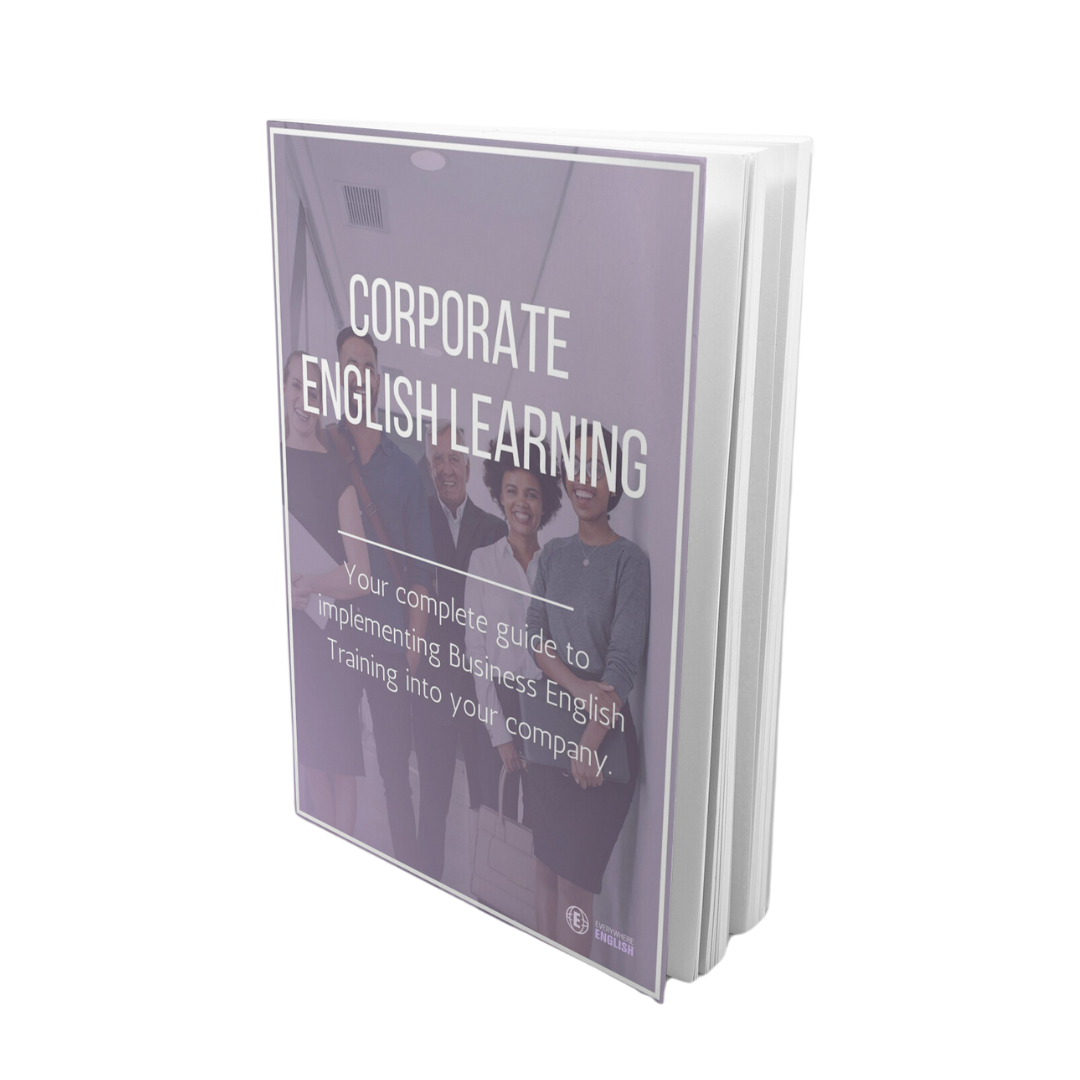 Corporate English Guide cover, Business English Guide, corporate English lessons, english for your business