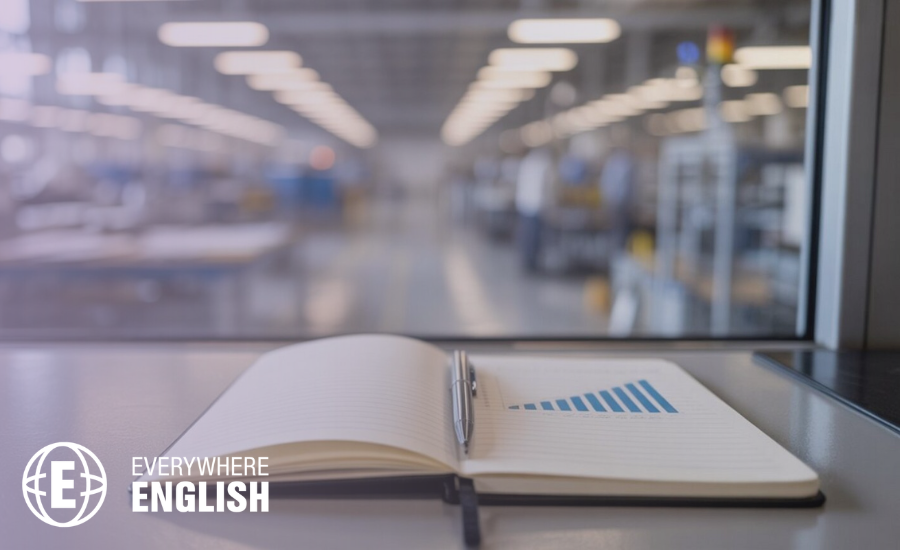 Notebook with English Training ROI Calculator